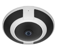 ZN8-80F12F18NL 12MP fisheye network camera with white and black dome housing for structured cabling systems