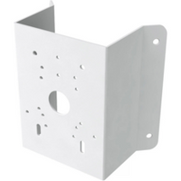 Ivory universal corner mount adapter with multiple mounting holes for network rack cable management installation