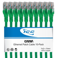 ICC Cat6A FTP Patch Cable 10 Pack - 3ft - Green