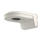 White compact wall mount bracket for fixed vandal dome and turret cameras with curved design