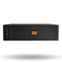 DW-BJDX5104T-LX desktop video server with i5 CPU, 4TB storage, black metal chassis with orange DW branding