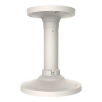 White 10-inch pedestal mount for large turret cameras with circular base and vertical pole