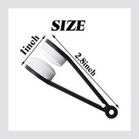 Fiber optic wet/dry quickclean tool showing 1-inch and 2.5-inch cleaning head sizes for network cabling maintenance