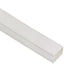 White PVC raceway section 1 1/4 inch wide by 3/4 inch tall, 6 feet long for cable management