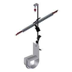 Tomarco Threaded Stiffy 60-inch rack mount with concrete footprint base and cable management hardware Main image