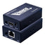 Vanco HDEX60 HDMI extender with dual units showing HDMI input/output ports and Cat5e/Cat6 network connection