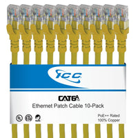 ICC Cat6A FTP Patch Cable  10 Pack- 5ft - Yellow