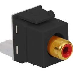 ICC: IC107R8GBK Black RCA/RGB to IDC Keystone Jack Red Insert