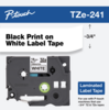 Brother -TZE241 - 18mm (0.7") Black on White tape for P-Touch 8m (26.2 ft)