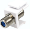 FTK-3GHZNP-WH Nickel-Plated 3GHz F-Type Keystone Style Insert Modules 1PC White