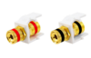 KSBP-BRPAIR-IV Gold-Plated Speaker Biding Post Module Ivory