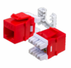 HD-6EKSJRD WAVENET Cat 6 Keystone Jack HD, Red