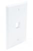 FP01PWH Port Single Gang Flush Style Faceplate White
