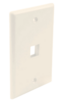 FP01PLA Port Single Gang Flush Style Faceplate Almond