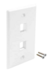 FP02PWH Port Single Gang Flush Style Faceplate White