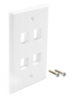 FP04PWH Port Single Gang Flush Style Faceplate White
