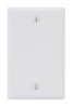 FP00PWH Blank Single Gang Flush Style Faceplate White