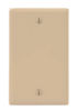 FP00PIV Blank Single Gang Flush Style Faceplate Ivory