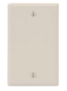 FP00PLA Blank Single Gang Flush Style Faceplate Almond