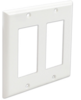 DWP2G-IV Double-Gang Decora Style Faceplates, Ivory