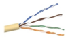5E04UPYL4 Plenum Rated 350 MHZ Cat5e Cable, 1000 ft, Yellow