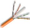 6E04UPOR4N- 600 MHZ Plenum Rated (CMP) Cat 6e Cable, 1000ft Box, Orange