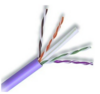 6E04UPPR4N- 600 MHZ Plenum Rated (CMP) Cat 6e Cable, 1000ft Box, Purple