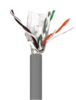 Shielded 24 AWG Solid 350 MHz CMR Rated Grey Cat5e Cable