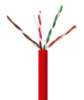 6E04URSPLSRD4NS CAT 6 550MHz UTP RISER (CMR) 23/4 NO SPLINE UNSHIELDED FT4 CABLE, RED